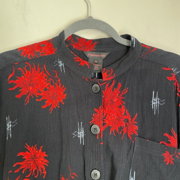 Women's Medium Francesca Rose Japanese Style Button Down Cardigan - Picture 2 of 7